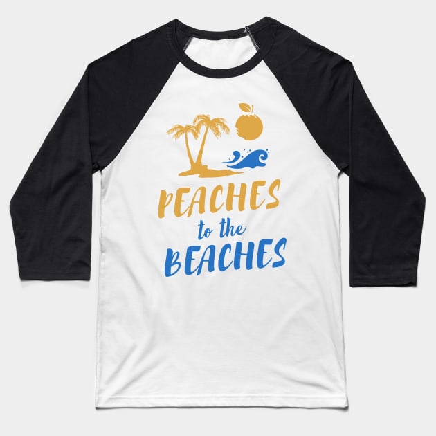 Peaches to the beaches. Baseball T-Shirt by Andreeastore  